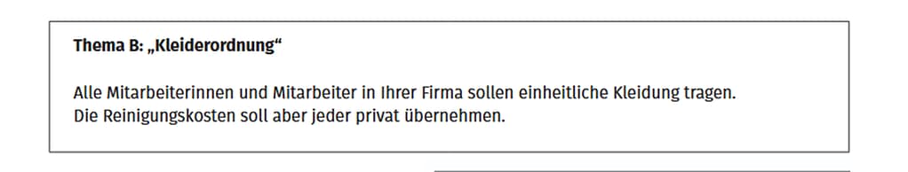 B2 Beruf Forumsbeitrag