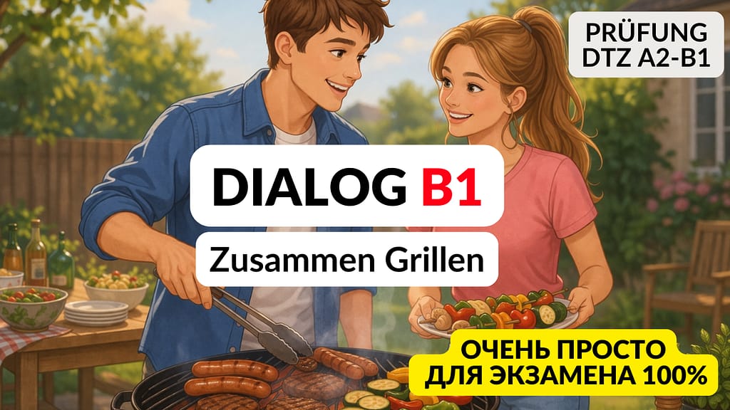 Диалог для экзамена по немецкому Dialog DTZ Telc Goethe B1 Zusammen etwas planen