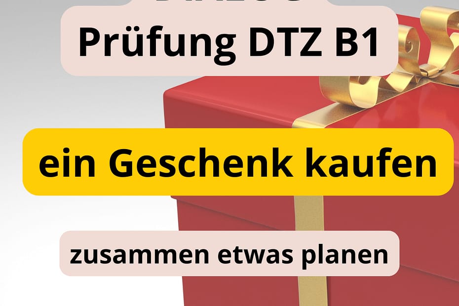 Dialog Prüfung DTZ B1 Zusammen etwas planen