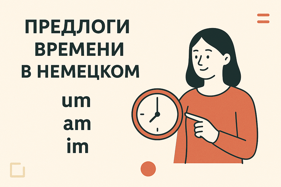предлоги времени в немецком языке: um, im, am., seit, ab, für