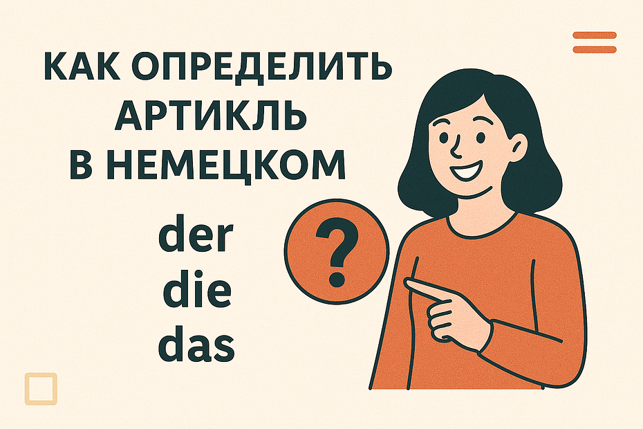 Как определить артикль в немецком языке, род существительных, der die das
